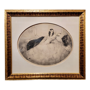 Louis Icart - The Woman With the Black Fan -Original 1931 Etching
