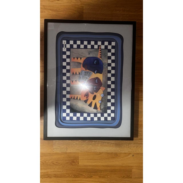 Ben Kikuyama Cat Nervous Collage Hand Signed 1996 Framed For Sale - Image 4 of 18
