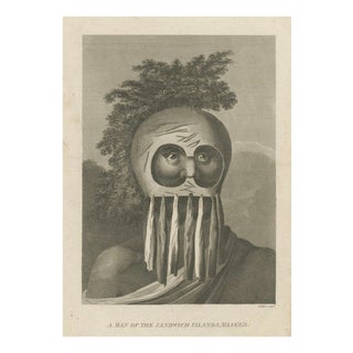 Hawaiian Masked Man, 1777, Paper For Sale