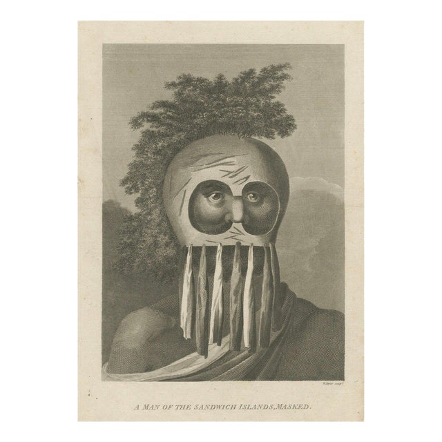 Hawaiian Masked Man, 1777, Paper For Sale