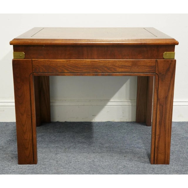 Brown Lane Furniture Virginia Maid Collection Asian Inspired 22x27" Accent End Table 3002-05 For Sale - Image 8 of 10