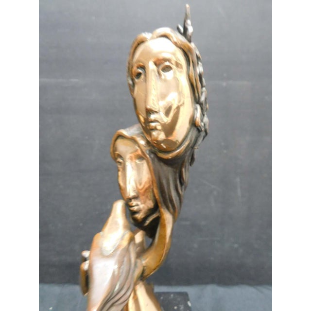 "Pareja" Bronze Sculpture by Sunol Alvar Hand signed by the artist Base Size: 4.5" x 4" x 3.5" High: 14" Edition Number:...