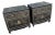 Vintage Cantonese Black Lacquered Hand Painted Nightstands - A Pair For Sale