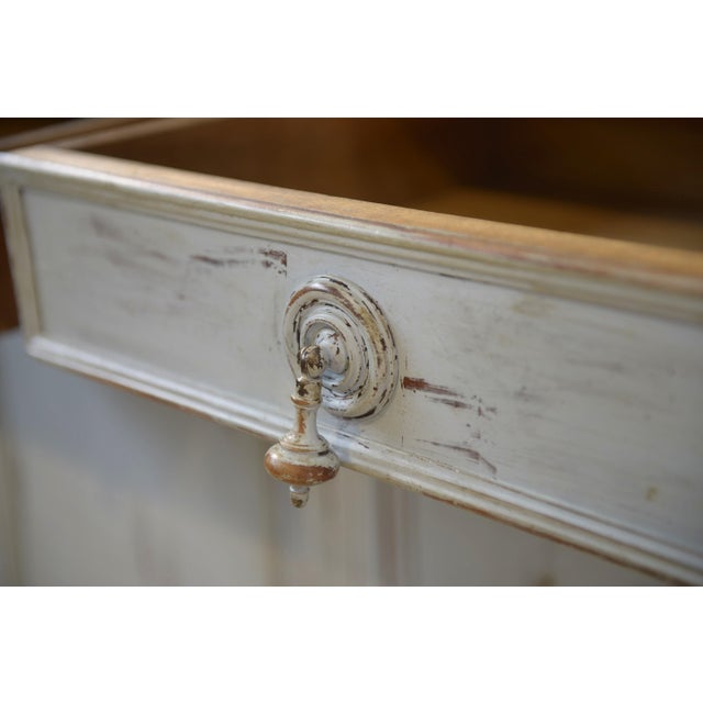 Aqua Antique Patinated Two-Part Cabinet, 1800s For Sale - Image 8 of 14