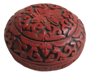 Vintage Chinese Cinnabar Lidded Box