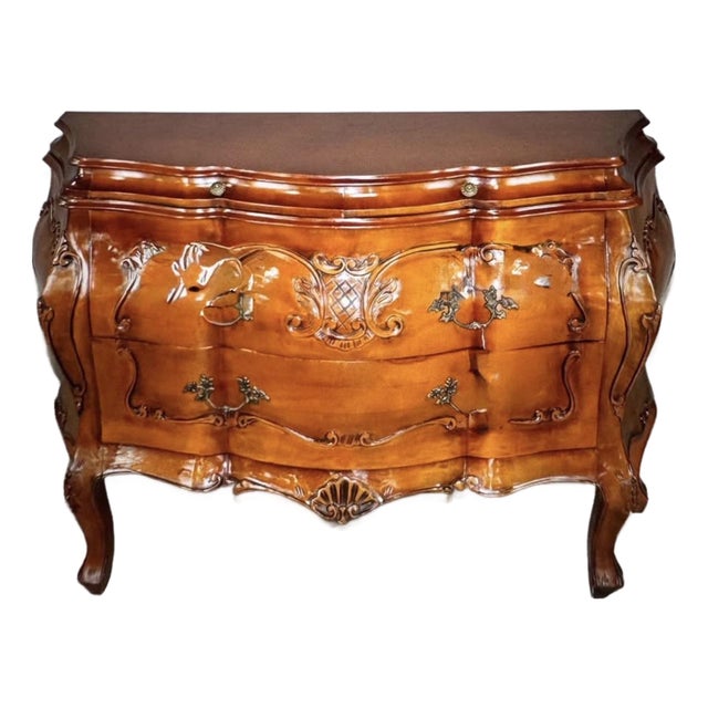 1930s French Imported Marble Topped Louis XVI Chest For Sale