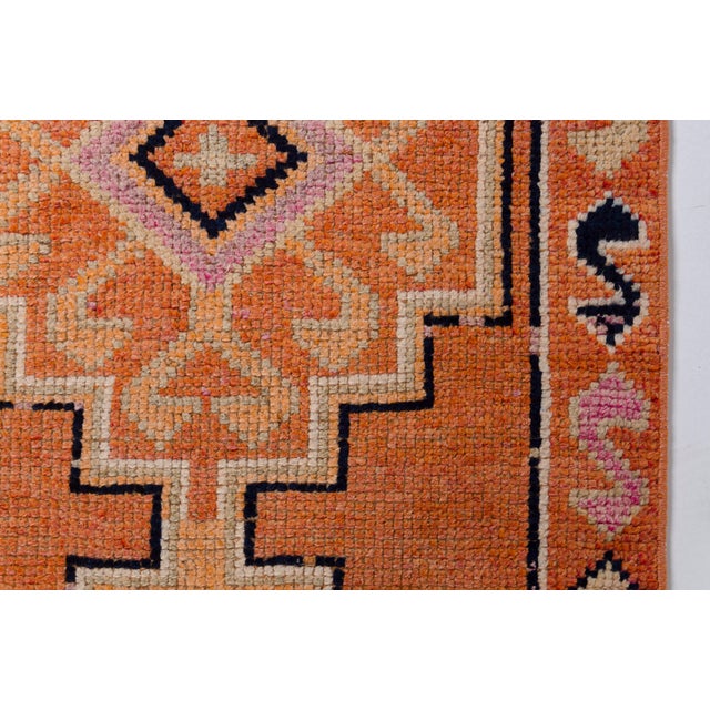Textile Vintage Handknotted Oushak Runner For Sale - Image 7 of 10