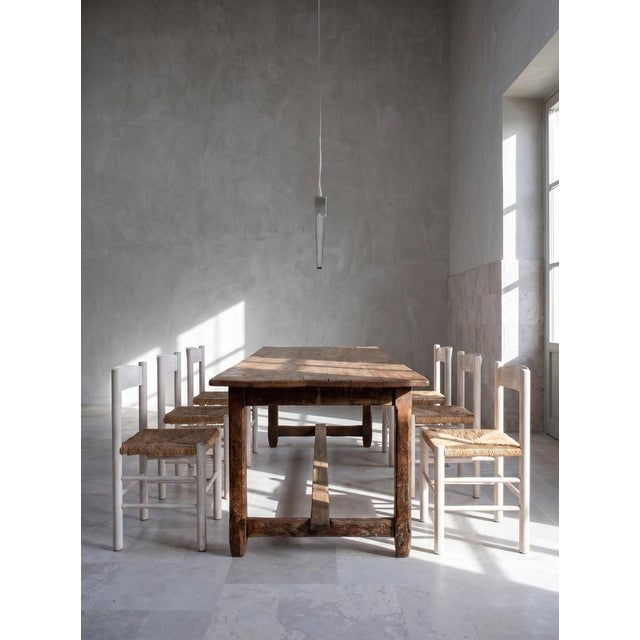Brown Antique Rustic Dining Table, 1800s For Sale - Image 8 of 9