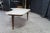 Mid Century Modern Sculptural Travertine Stone Walnut Boomerang Coffee Table MCM For Sale - Image 4 of 15
