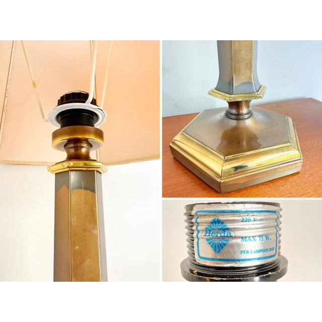 Vintage Brass Table Lamp from Herda Amsterdam, 1970s For Sale - Image 10 of 11