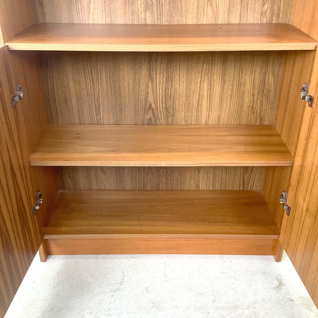Scandinavian Modern Teak Bookcase Cabinet For Sale - Image 15 of 18