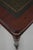Wood English Antique 2 Drawer Mahogany Leather Top Writing Desk For Sale - Image 7 of 17