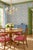 Not Yet Made - Made To Order Painter's Garden Blue Floral Grasscloth Wallpaper by House Party | 6 Yards For Sale - Image 5 of 12