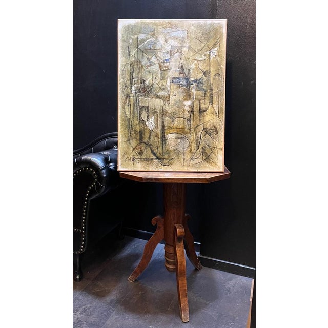 Vivaldo Martini, Abstract Composition No. 1, Oil on Canvas, 1963 For Sale - Image 10 of 12