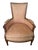 1950's French Bergere Damask Apricot Lounge Chair For Sale In Houston - Image 6 of 9