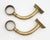 Reclaimed brass bar mount brackets designed to support rail tubing, commonly used for bar foot rails, handrails, or dance...