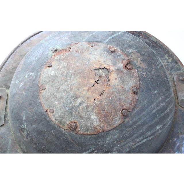 Copper Late 19th Century Hammered Copper Bowl/French Country/Farmhouse For Sale - Image 8 of 8