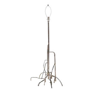 Taller Doug Meyer Studio Sculpted & Welded Recycled Chrome Floor Lamp, C. 2005
