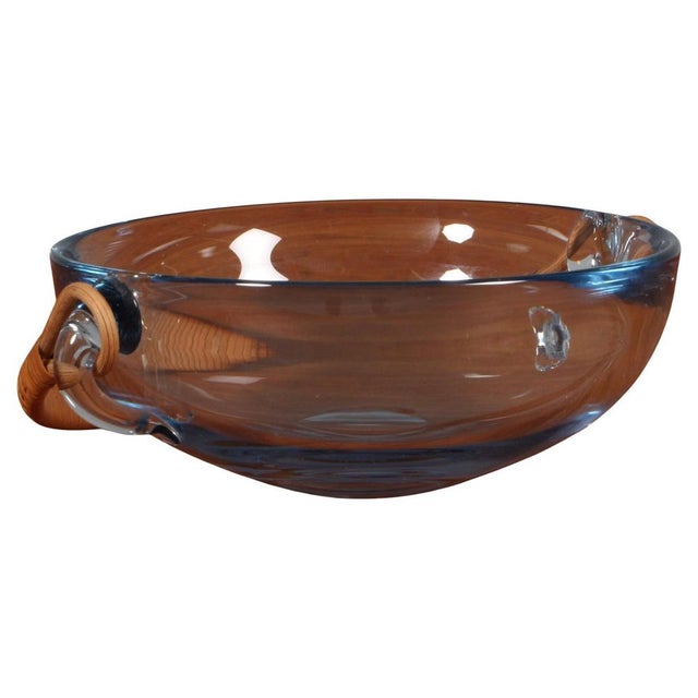 Bowl in Glass & Cane from Holmegaard, 1960s For Sale - Image 6 of 6