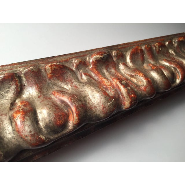 Glass Vintage 20th Century Italian Decorator Frame Mirror Baroque Style For Sale - Image 7 of 9