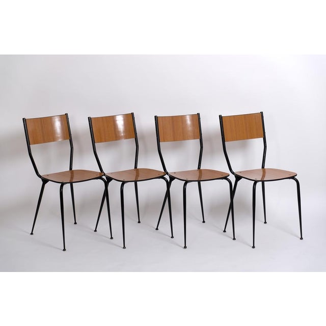Mid-Century Modern Mid-Century Modern Dining Chairs by Salvarani, Italy, 1950s, Set of 4 For Sale - Image 3 of 18