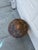 Brown Vintage French Louis XV Style Round Marquetry Side Table With Floral Inlay & Lower Shelf For Sale - Image 8 of 12