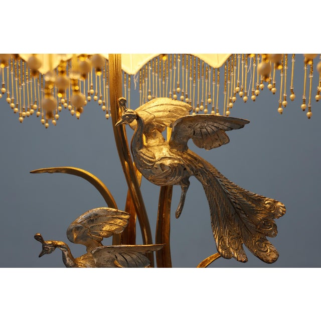 Cream Hollywood Regency Theatrical Table Lamp from Galeotti, Italy, 1970s For Sale - Image 8 of 15