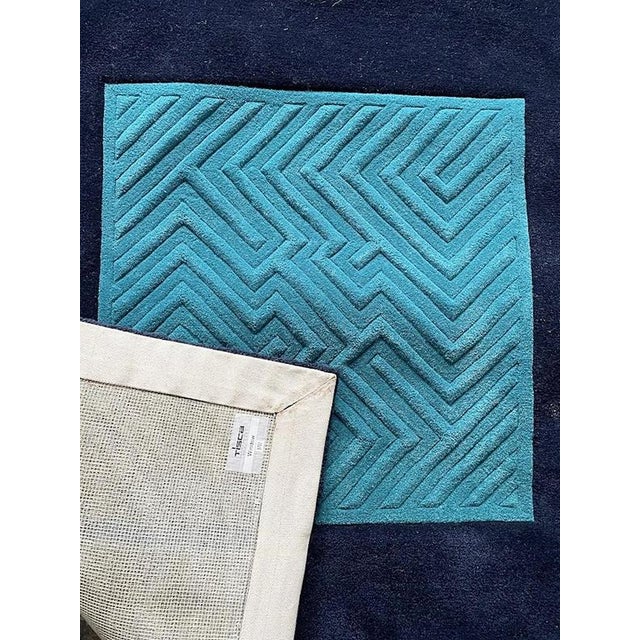 1990s Hand-Tufted Window Rug from Tisca, Switzerland, 1990s For Sale - Image 5 of 6