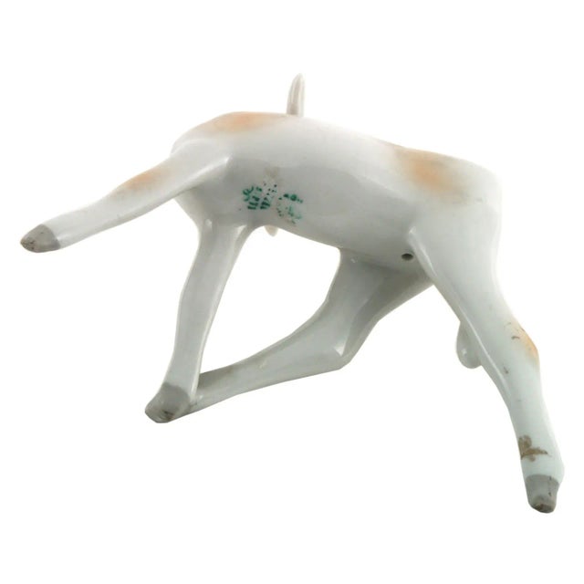 Mid-Century Art Deco Porcelain Figurine from Hollóháza For Sale - Image 4 of 5