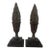 Antique 18th Century American Chippendale Mahogany Flame and Urn Form Treen Finials - a Pair For Sale