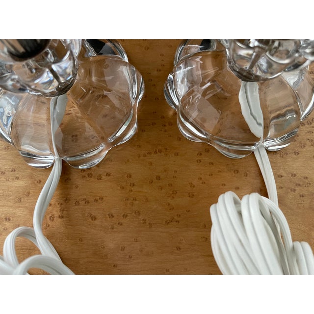 Vintage Glass Stick Table Lamps - a Pair For Sale - Image 4 of 6