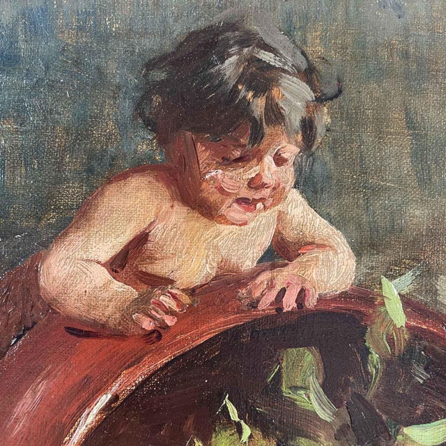 Ernesto Fontana, Between the Two Litigants the Third Enjoys, 1893, Oil on Canvas For Sale - Image 6 of 12