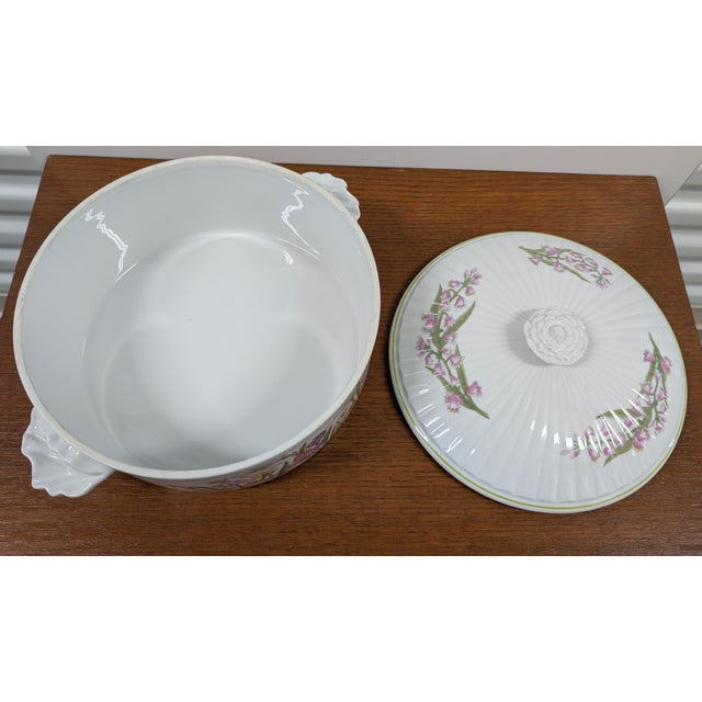 Ceramic Vintage Shafford Oval Covered Casserole Herbs & Spices Quart Large For Sale - Image 7 of 10
