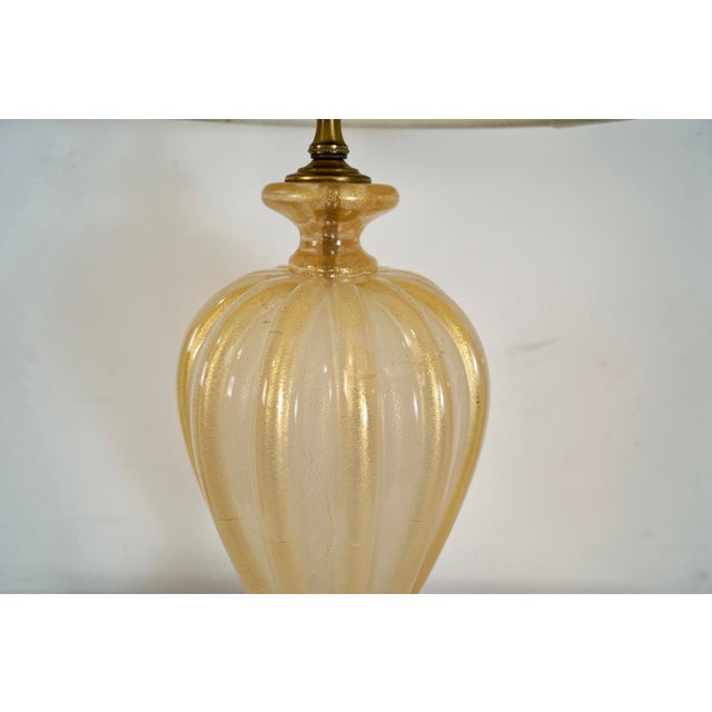 1960’s Hollywood Regency Barovier & Toso Murano Glass Table Lamp For Sale In Los Angeles - Image 6 of 12