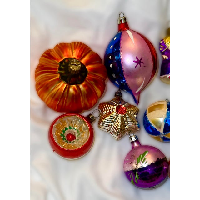 Vintage European Mercury Glass Ornaments - Set of 10 For Sale - Image 11 of 17
