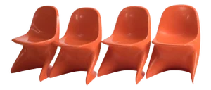 Casala Casalino Alexander Begge Orange Stacking Child's Chair - Set of 4
