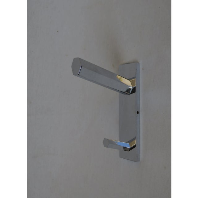 Vintage Art Deco Chrome Hanging Hooks, Set of 7 For Sale - Image 4 of 12