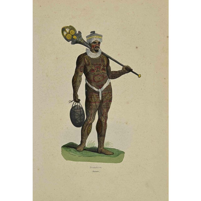 Noukahiwa is a hand colored lithographs made by Auguste Wahlen in 1844. Good conditions. The artwork belongs to the Suite...