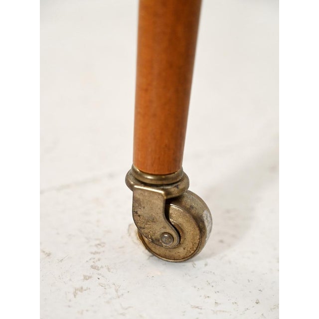 Wood Scandinavian Coffee Table with Brass Shelf, 1960s For Sale - Image 7 of 9