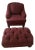 Vintage Arm Chair and Foot Rest For Sale