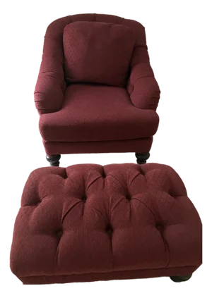 Vintage Arm Chair and Foot Rest
