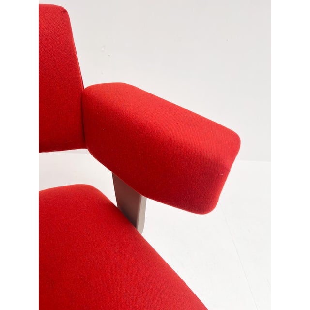 Dark Red Resort Chair by Friso Kramer for Ahrend de Cirkel, 1970s For Sale - Image 11 of 14