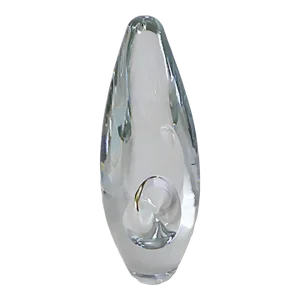 1987 Timo Sarpaneva Scandinavian Modern Orchid or Orkidea Blown Lead Crystal Vessel, Iittala Finland