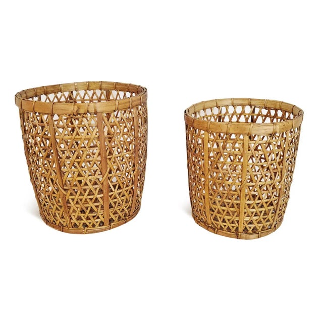 Bamboo Weave Basket Small Chairish