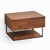 Handmade floating nightstand (ARCUNO) by Live One's, Wake Forest, North Carolina. Wall-mounted bedside table with all...