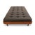 Wood Vintage Mid-Century Modern Teak Daybed in Black Tufted Leather For Sale - Image 7 of 8
