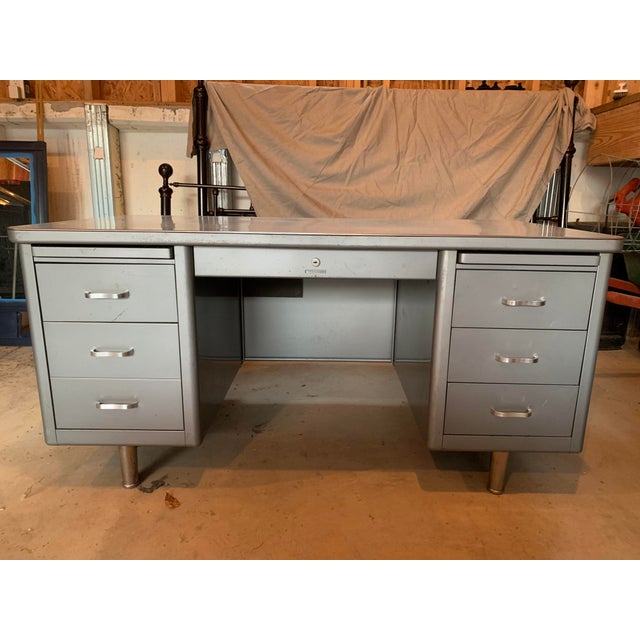 1960s Vintage Steelcase Tanker Desk Chairish