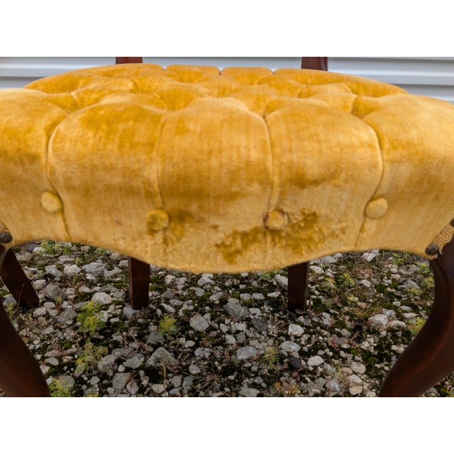 1970s Mid Century Kimball Vintage Four Victorian Balloon Back Chairs For Sale - Image 5 of 18
