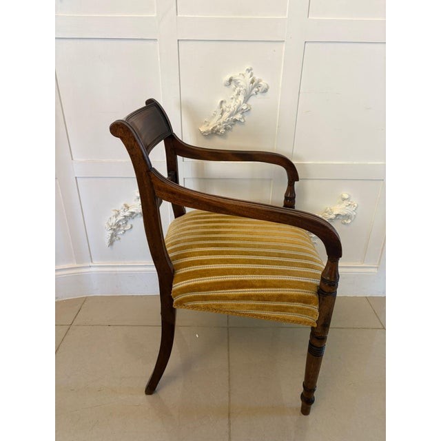 Set of Antique George III Mahogany Desk Chairs, 1800 For Sale - Image 10 of 13