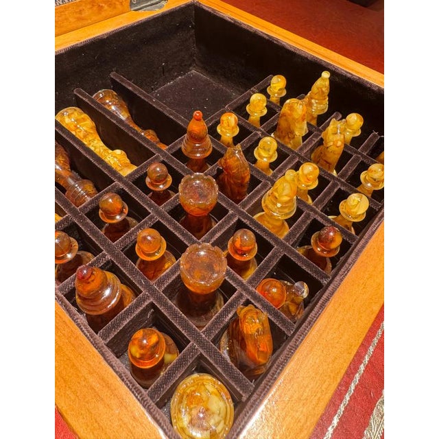 Amber and Bakelite Chess Set, 1900s, Set of 33 For Sale - Image 9 of 16